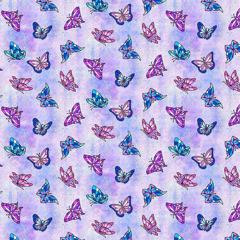 Fancy Glass Cotton Fabric Collection 29 butterflies