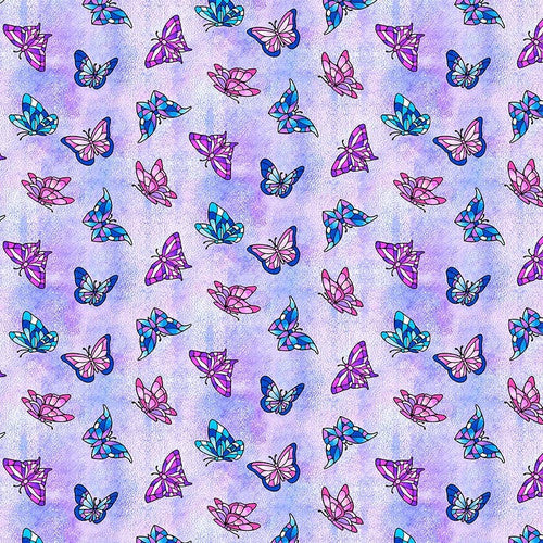 Fancy Glass Cotton Fabric Collection 29 butterflies
