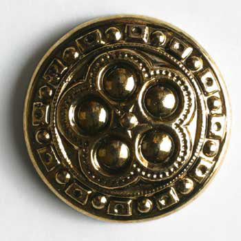 Antique gold metal button