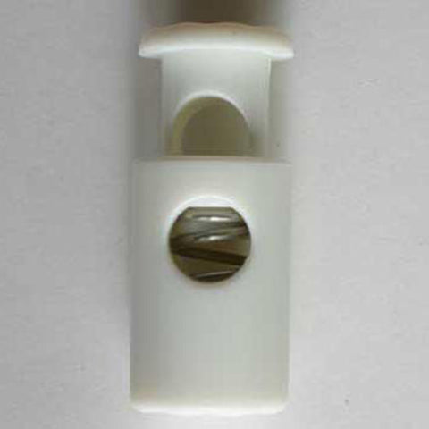 Cord Stopper Buttons White