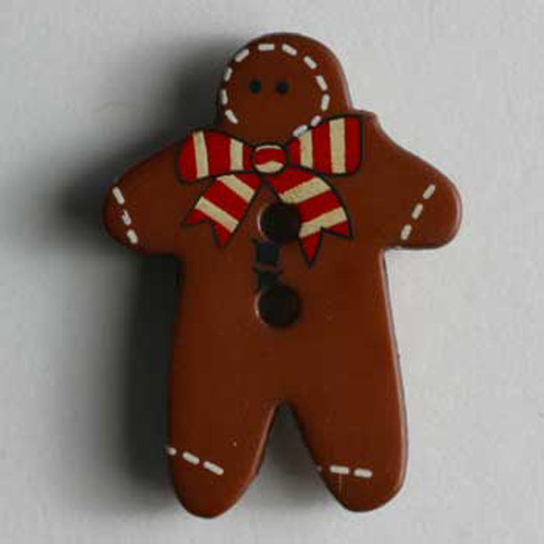 Gingerbread men button