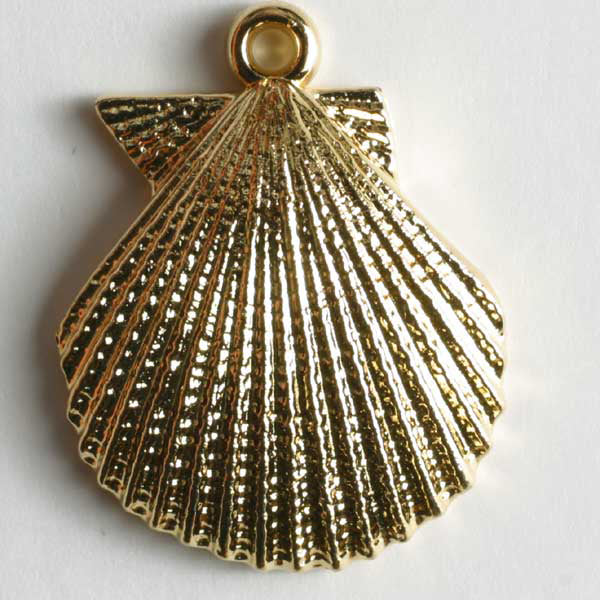 Gold seashell charm