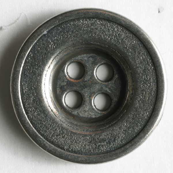 Antique silver metal button