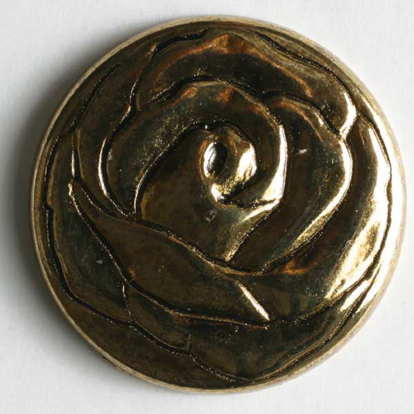 Gold rose button