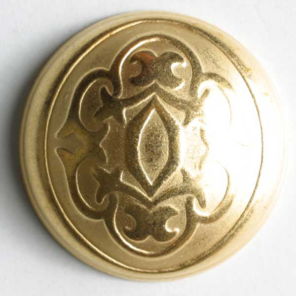 Gold plated metal button