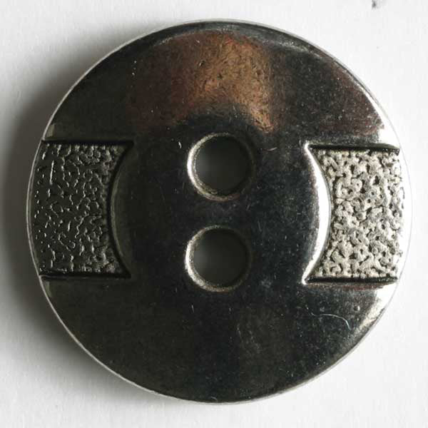 Silver metal 2-hole button