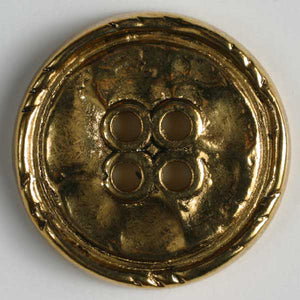 Gold four-hole button