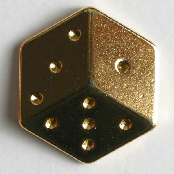 Gold dice button