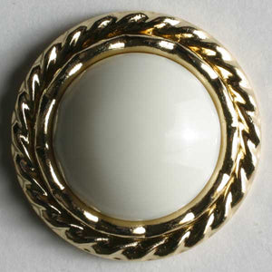 Gold Wreath White Shank Button 2 Pack