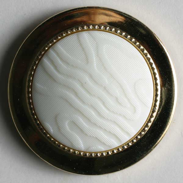 Gold Bordered White Shank Buttons