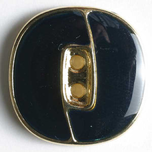 Enamelled and gold button