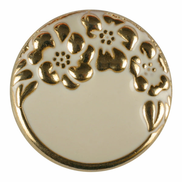 Dill Flower Wreath White and Gold Shank Buttons 227, 228 – Good's