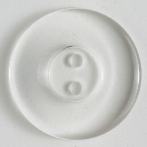 Simply Classic 2 Hole Clear Round Button