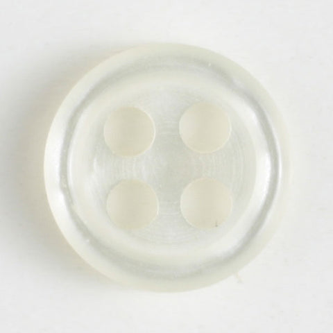 Classic Round Clear White Buttons 6 Pack