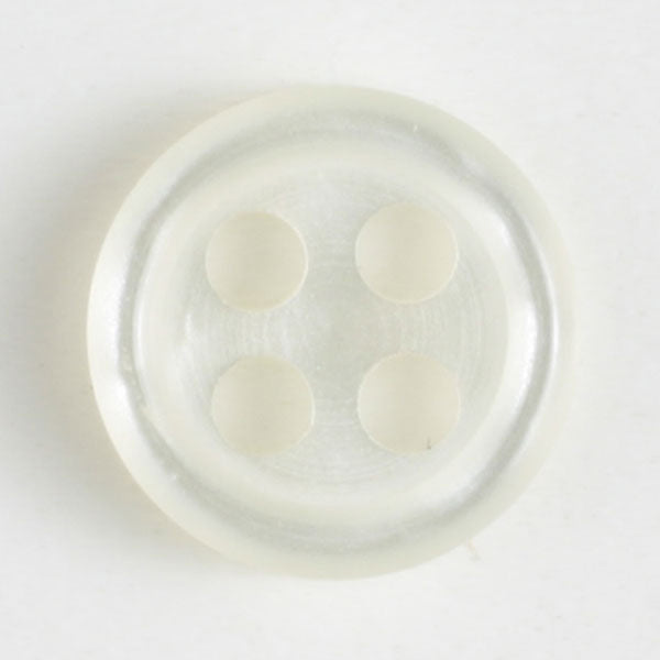 Classic Round Clear White Buttons 6 Pack