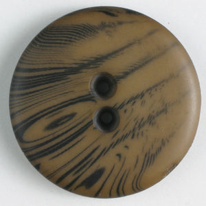 Brown and black button
