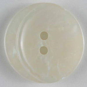 Round Marble Crescent Buttons 2 Pac White