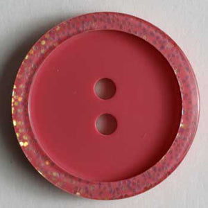 Round Pink Sparkle Edge Buttons 582 3 Pack