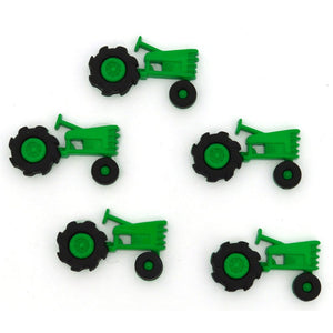 Green tractor buttons