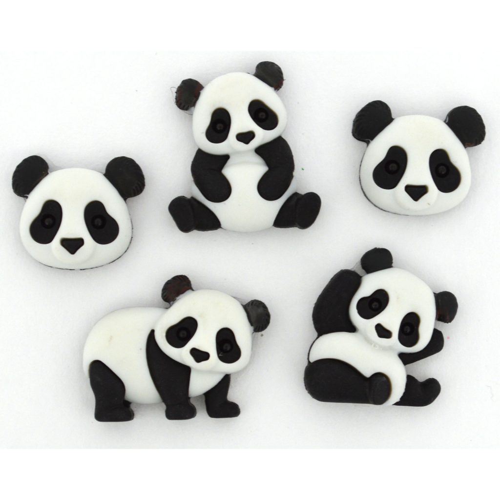 Panda bear buttons