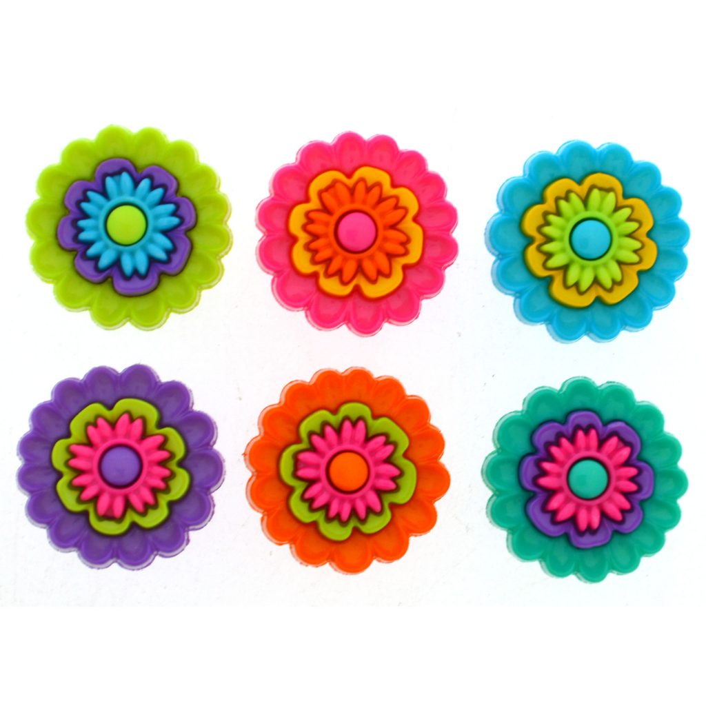 Floral Revolution Shank Buttons 5385