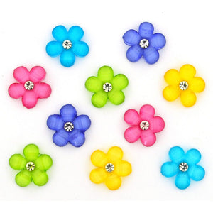 Flower gem buttons
