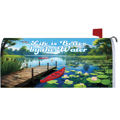 Large mailbox cover showing By the Water