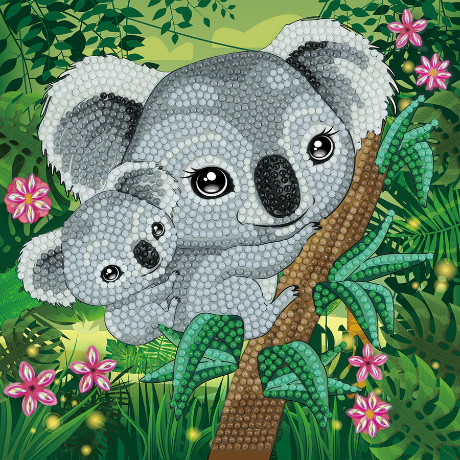 Koala Hugs Crystal Art Card Kit CA-49373