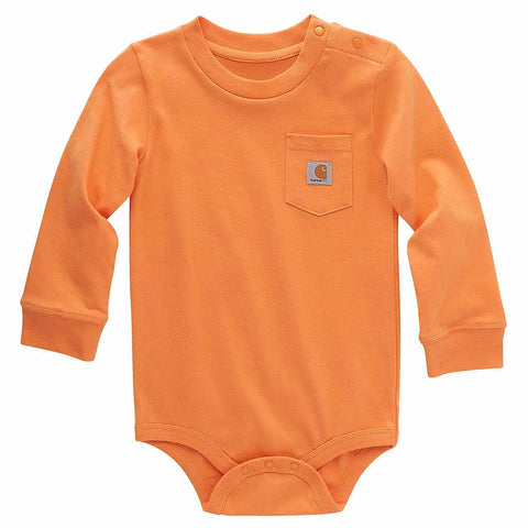 Ginger Spice Long-Sleeve Pocket Bodysuit