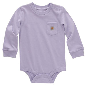 Lavender Long-Sleeve Pocket Bodysuit