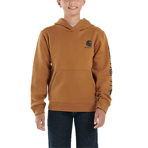 Carhartt Brown Boys' Long-Sleeve Graphic Sweatshirt