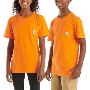 Exotic Orange Short-Sleeve Pocket T-Shirt