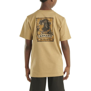 Back of Boys' Short-Sleeve Dog T-Shirt with Dog Graphic