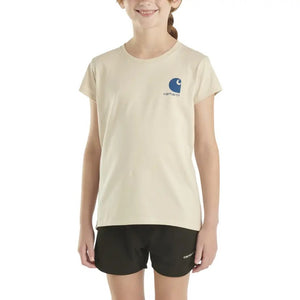 Front of Girls' Short-Sleeve Mountain T-Shirt CA7015