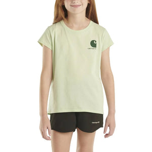 Front of Girls' Short-Sleeve Plant T-Shirt CA7016