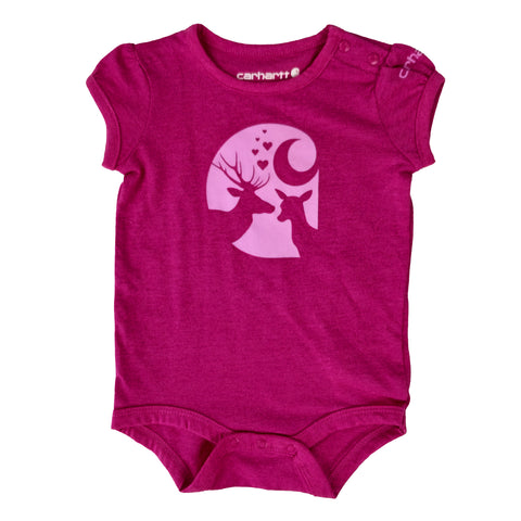 Girl Short Sleeve Deer C Bodysuit CA9853