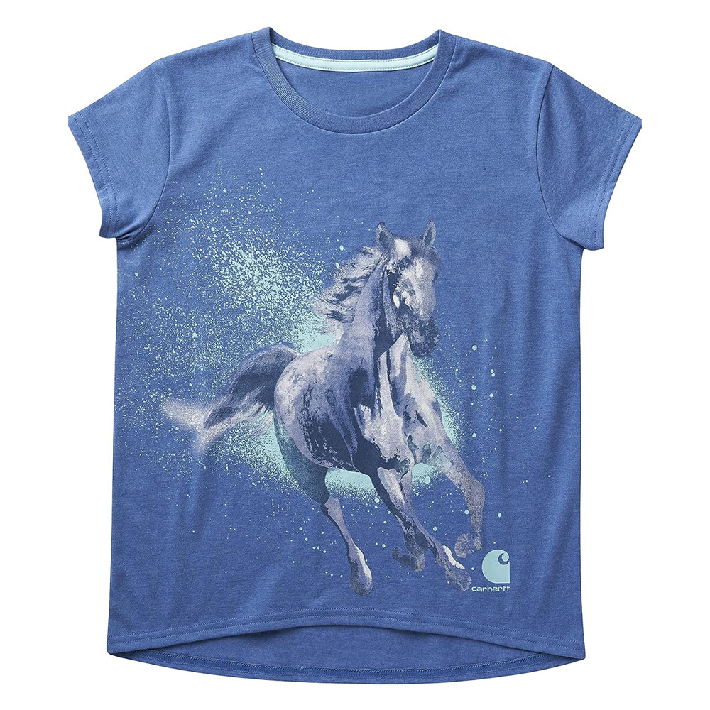 Carhartt Girl's Short Sleeve Running Horse Tee-Shirt CA9860