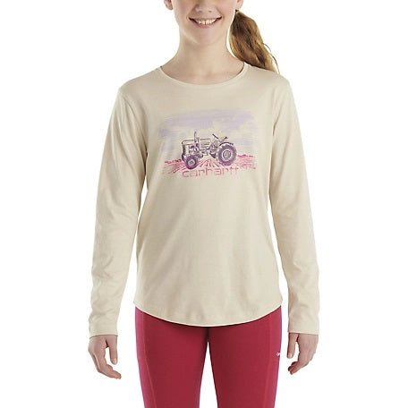 Girls' Long-Sleeve Tractor T-Shirt CA9972