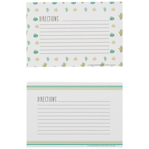 RECIPE CARD CACTUS 60 COUNT