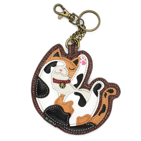calico cat Key Fob Coin Purse 806