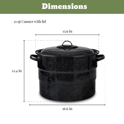 Dimensions of Granite Ware 21.5-quart Canner 
