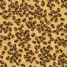 For the Love of Coffee Collection Coffee Beans Cotton Fabric 14160 caramel