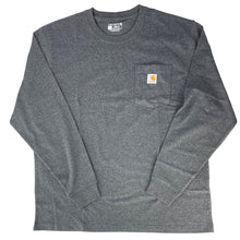 carbon heather, Men's Big and Tall Long-Sleeved T-Shirt K126