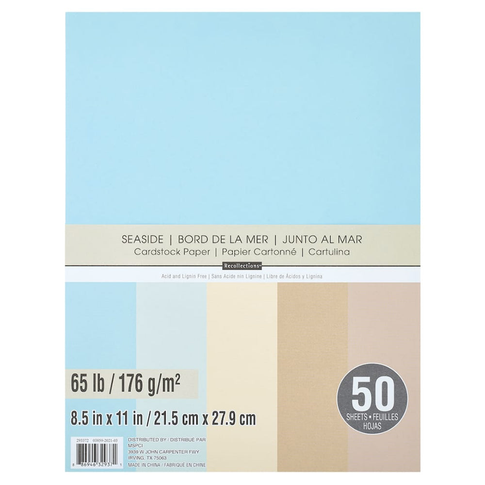 8.5 x 11 Cardstock Paper pack by Recollections, 65lb. ( 50