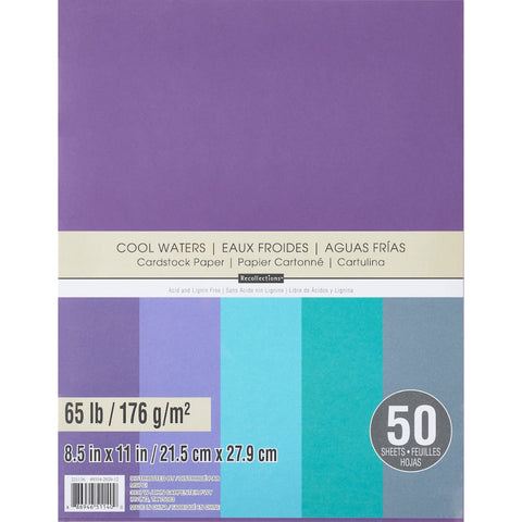 Cool Water 8.5" x 11" Cardstock Paper CARD298