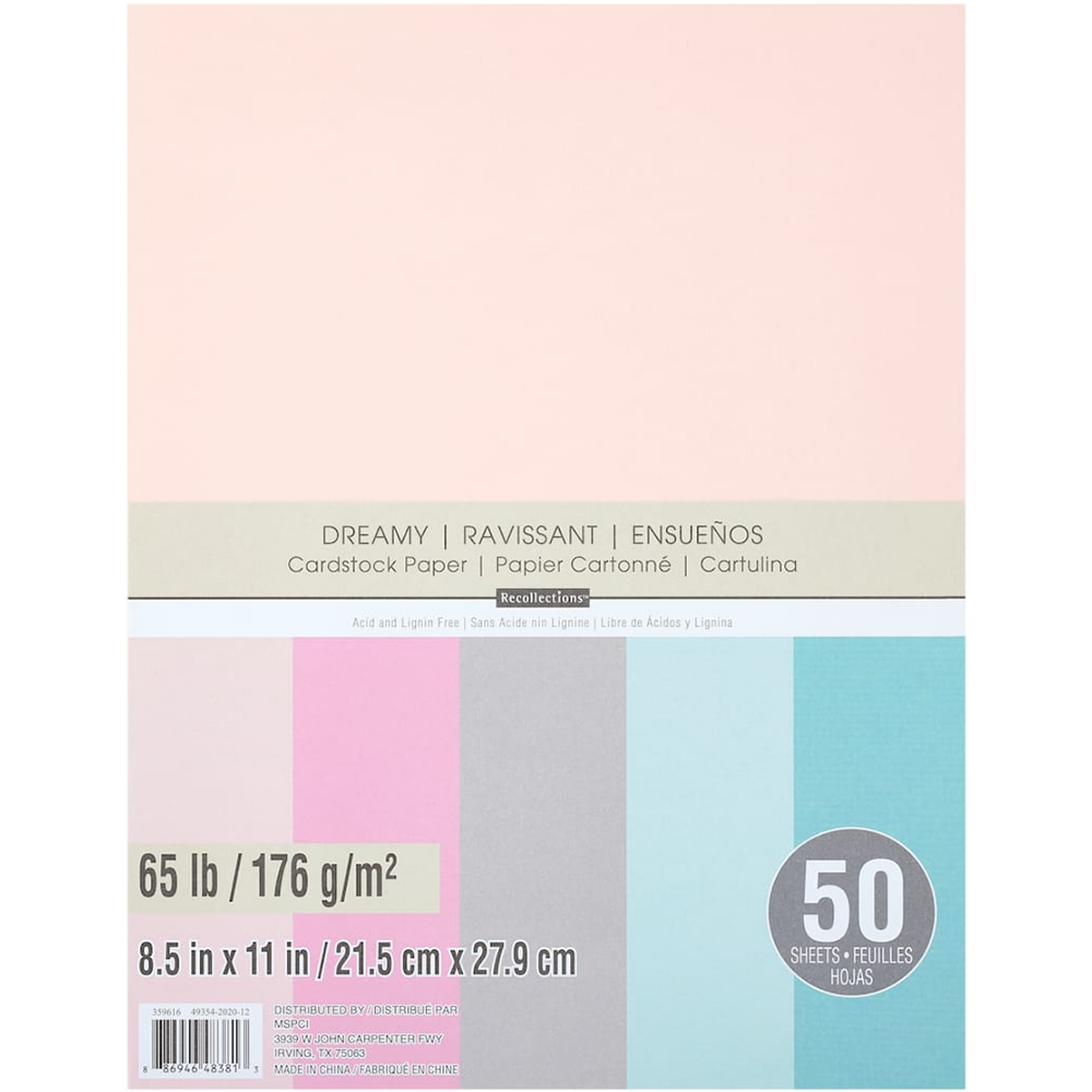 Recollections Dreamy 8.5 x 11 Cardstock Paper CARD299 – Good's