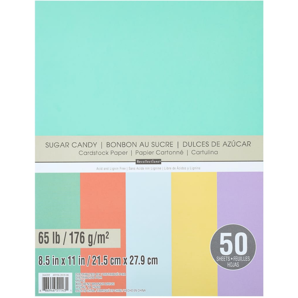 80 Pcs Paper Blank Jam Notecards Colored Cardstock 8.5 X 11 Assorted