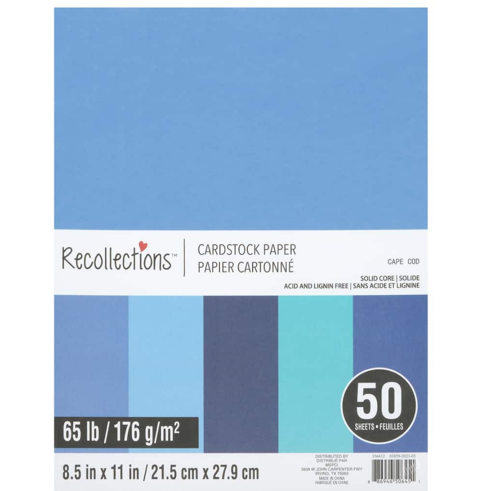 Jam Paper Matte Cardstock, 8.5 x 11, 80 lbs Navy Blue, 250 Sheets/Pack