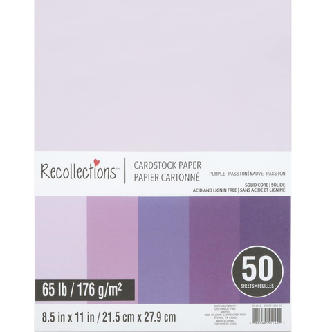 Purple Passions 8.5" x 11" Cardstock Paper CARD306