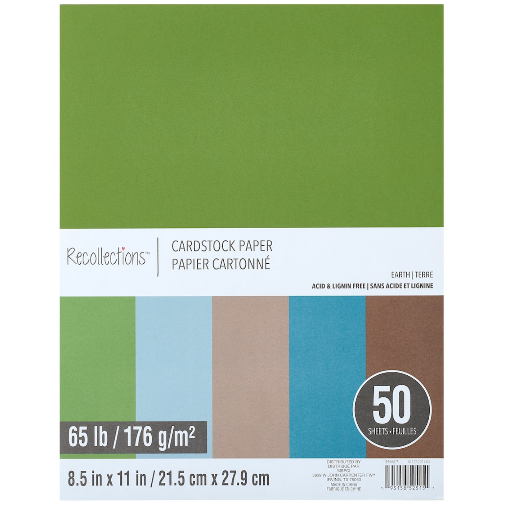 Pen + Gear Card Stock Paper, Assorted Bright, 8.5 x 11, 65 lb, 75 Sheets 
